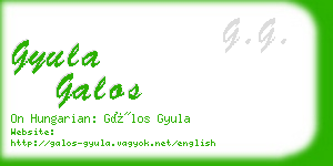 gyula galos business card